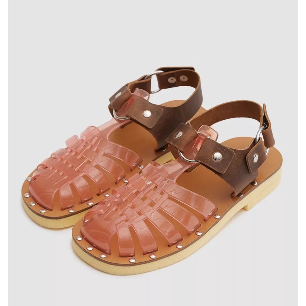 NWB Acne Studios Jessie Leather Jelly Women Sandal - EU 41